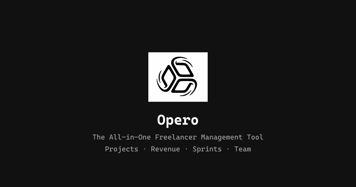 Opero Fax Logo Opero | Freelance Management Tool & Freelancing Operating System